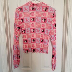 WKND CHASERS mesh Let Them Eat Cake Long Sleeve Top